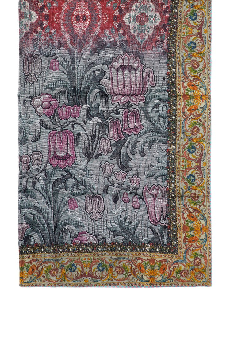 Pierre-Louis Mascia Artistic Multicoloured Scarf With Vibrant Hues