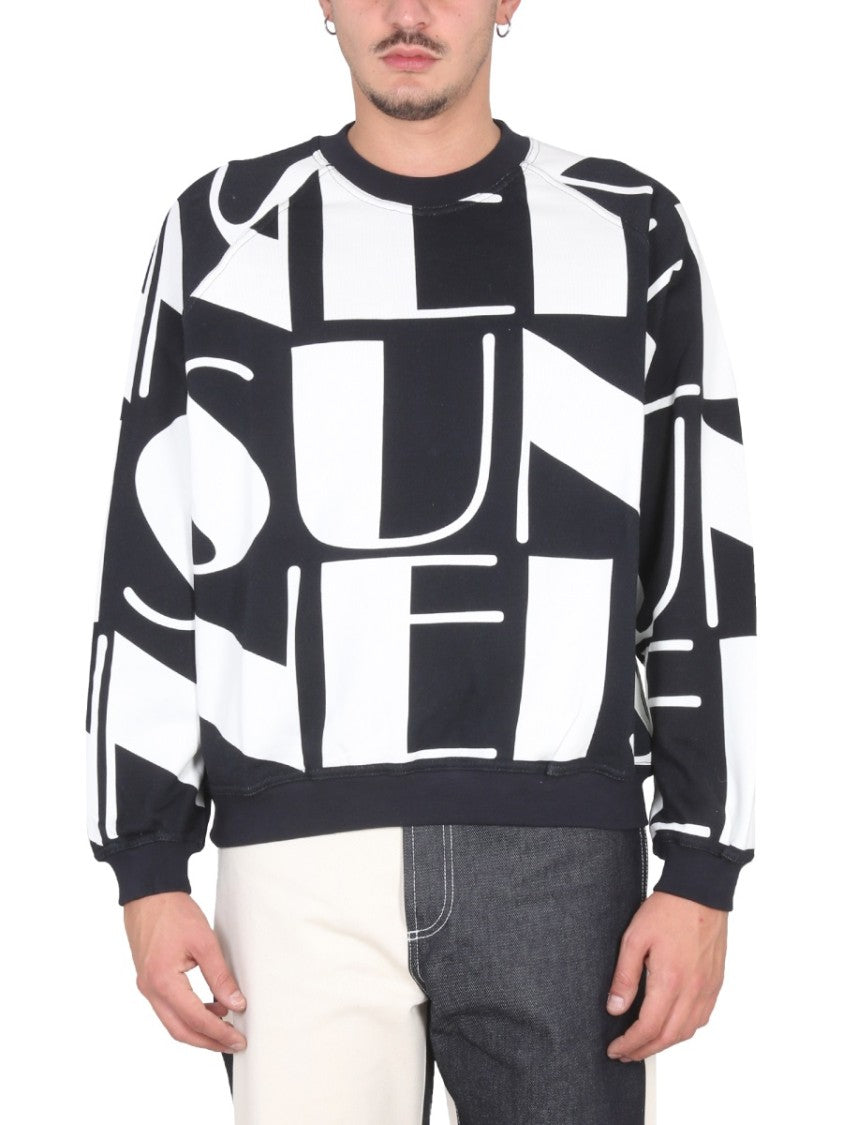 Sunnei Oversized Graphic Print Crewneck Sweatshirt
