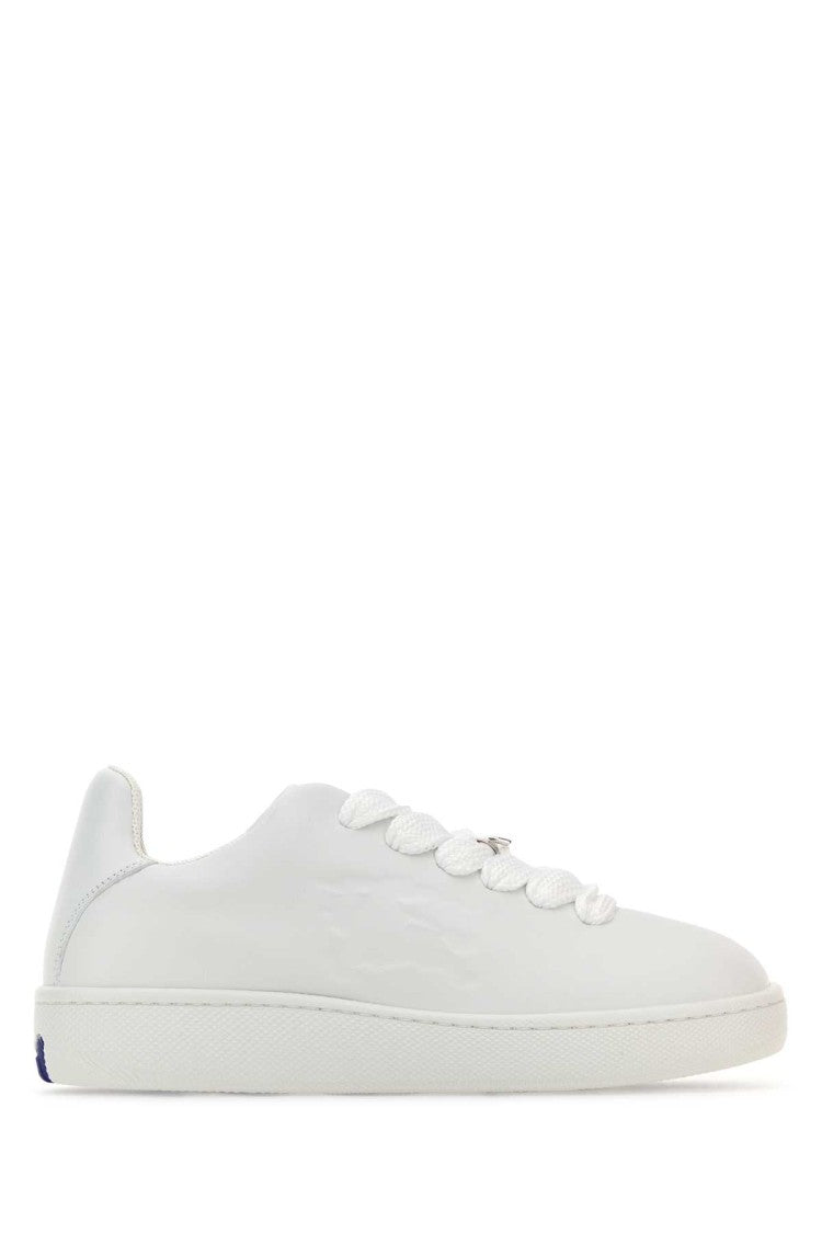 Burberry White Leather Box Sneakers