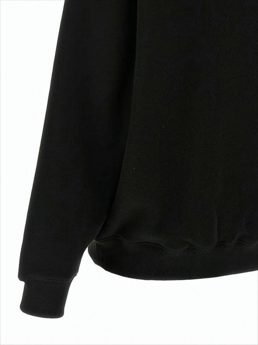 Kenzo Relaxed Fit Black Hoodie With Drawstring And Embroidered Logo