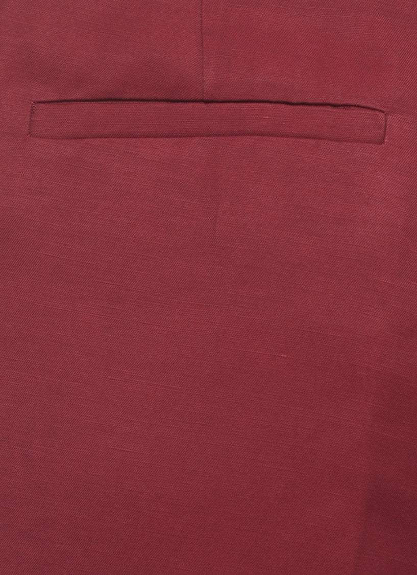Parosh Bordeaux Raisa26 Linen-Blend Chino Pants