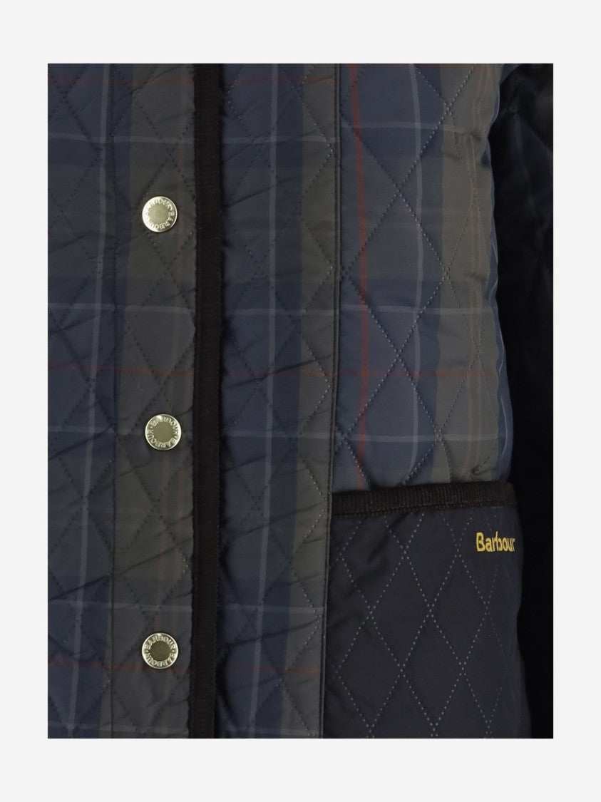 Barbour Quilted Nylon Jacket Featuring Iconic Check Design
