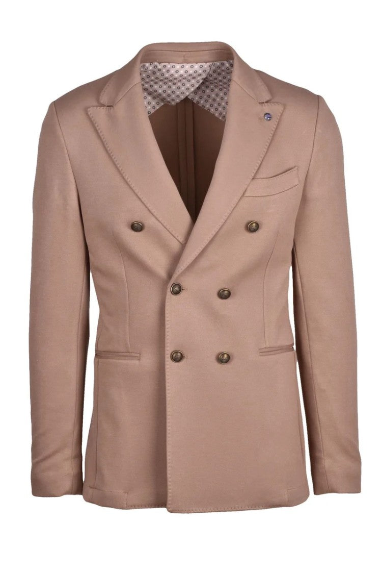 Barbati Double-Breasted Jacket Viscose - Beige