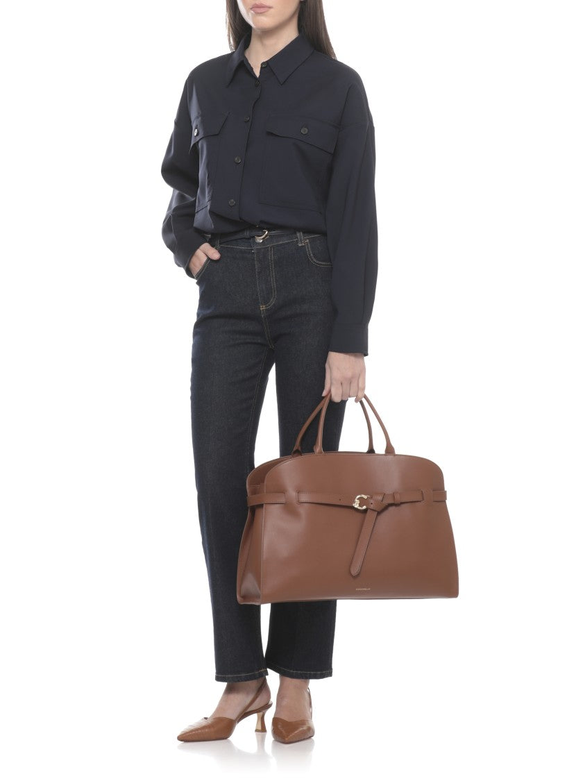 Coccinelle Coccinelle Large Leather Shoulder Bag With Structured Silhouette