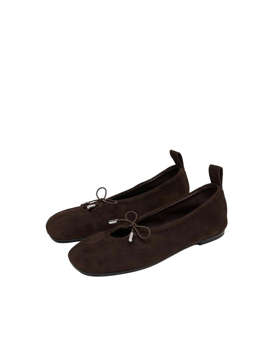 Alohas Rosalind Renewed Drawstring Bow Recycled Leather Flats