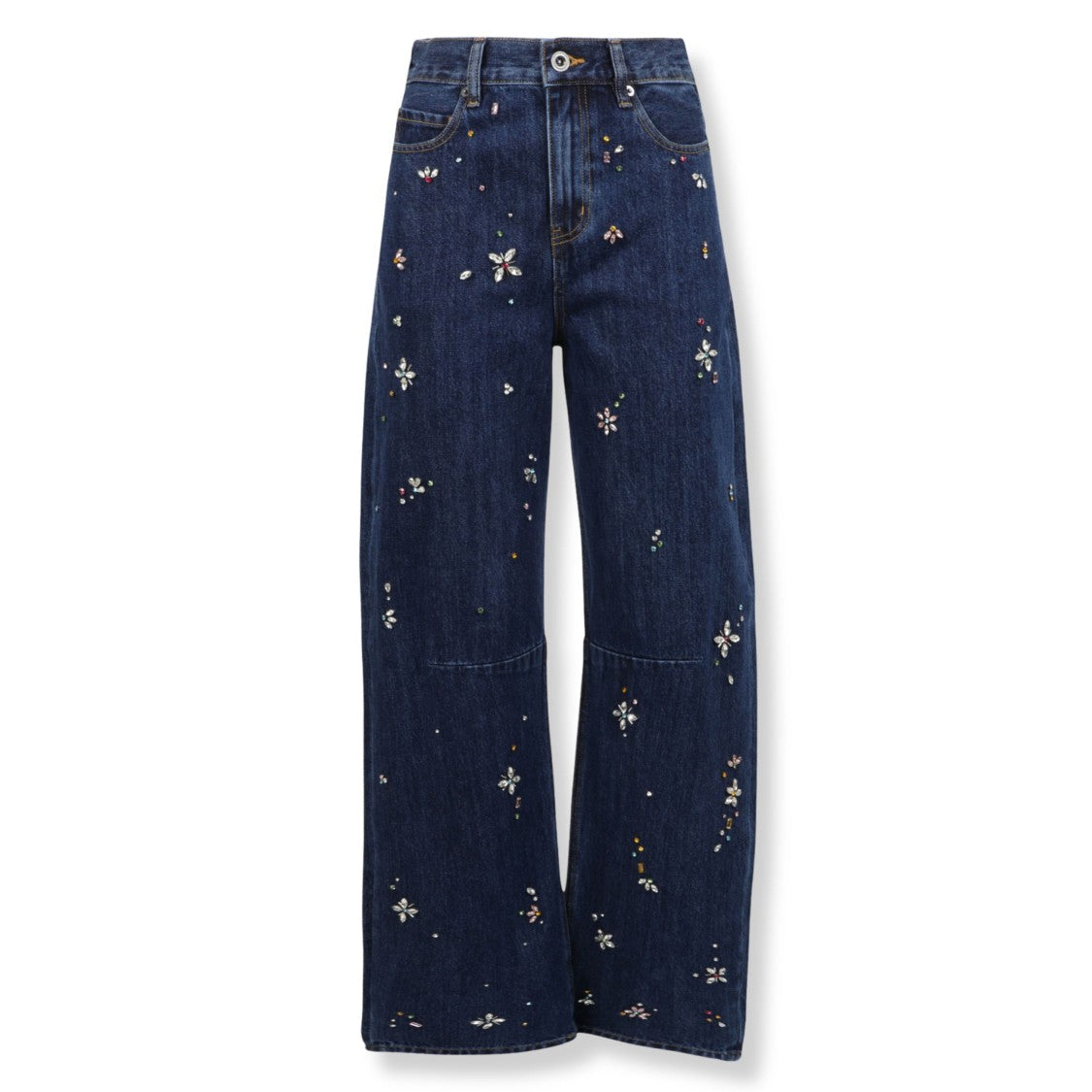 Self-Portrait Classic Blue Denim Jeans With Traditional Fit