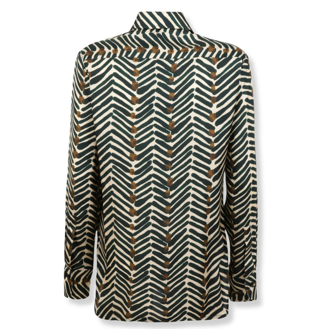 Kiton Geometric Print Silk Shirt With Bow