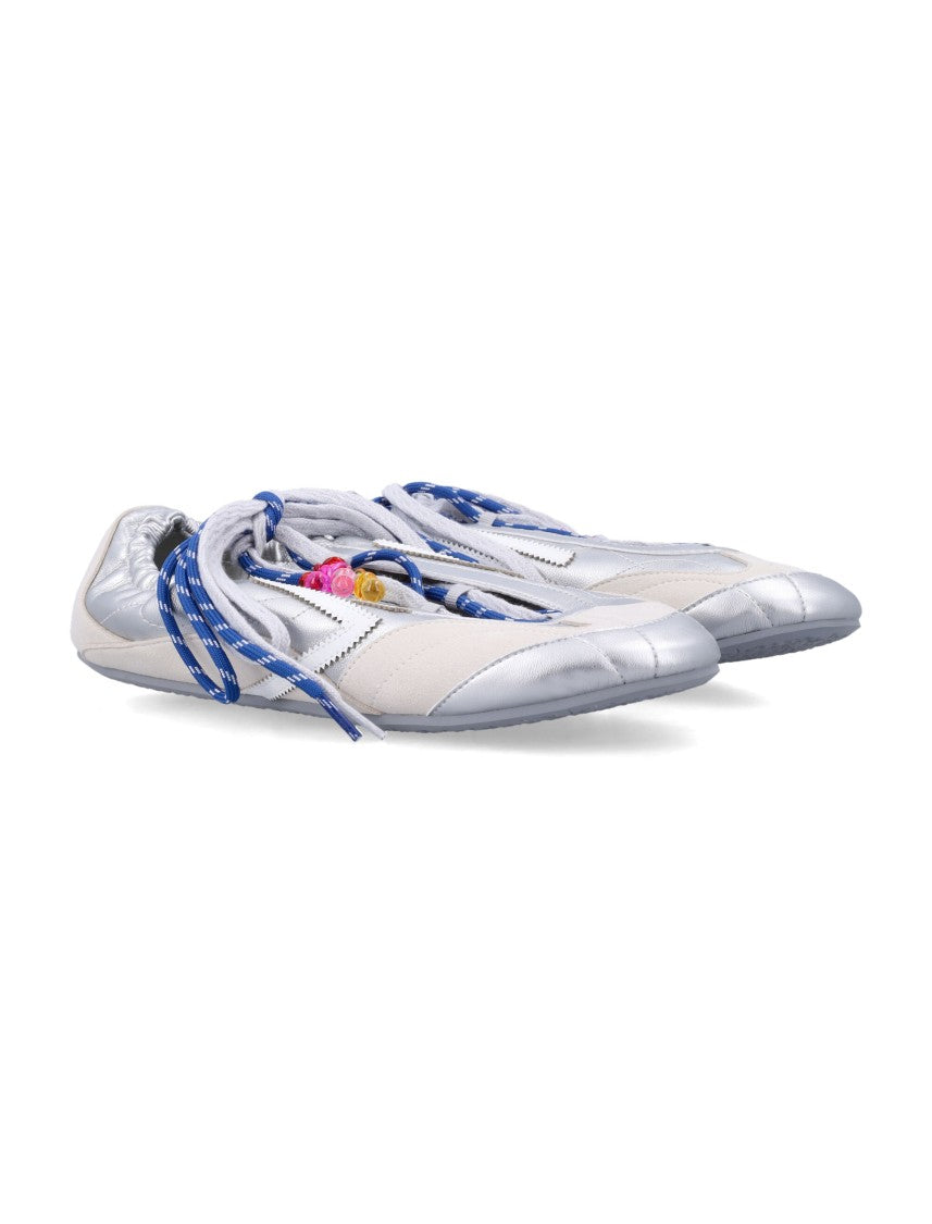 Puraai Contemporary Vegan Sneakers With Quilted Design And Double Lace System