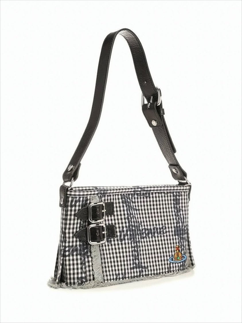 Vivienne Westwood Rectangular Gingham Pattern Shoulder Bag