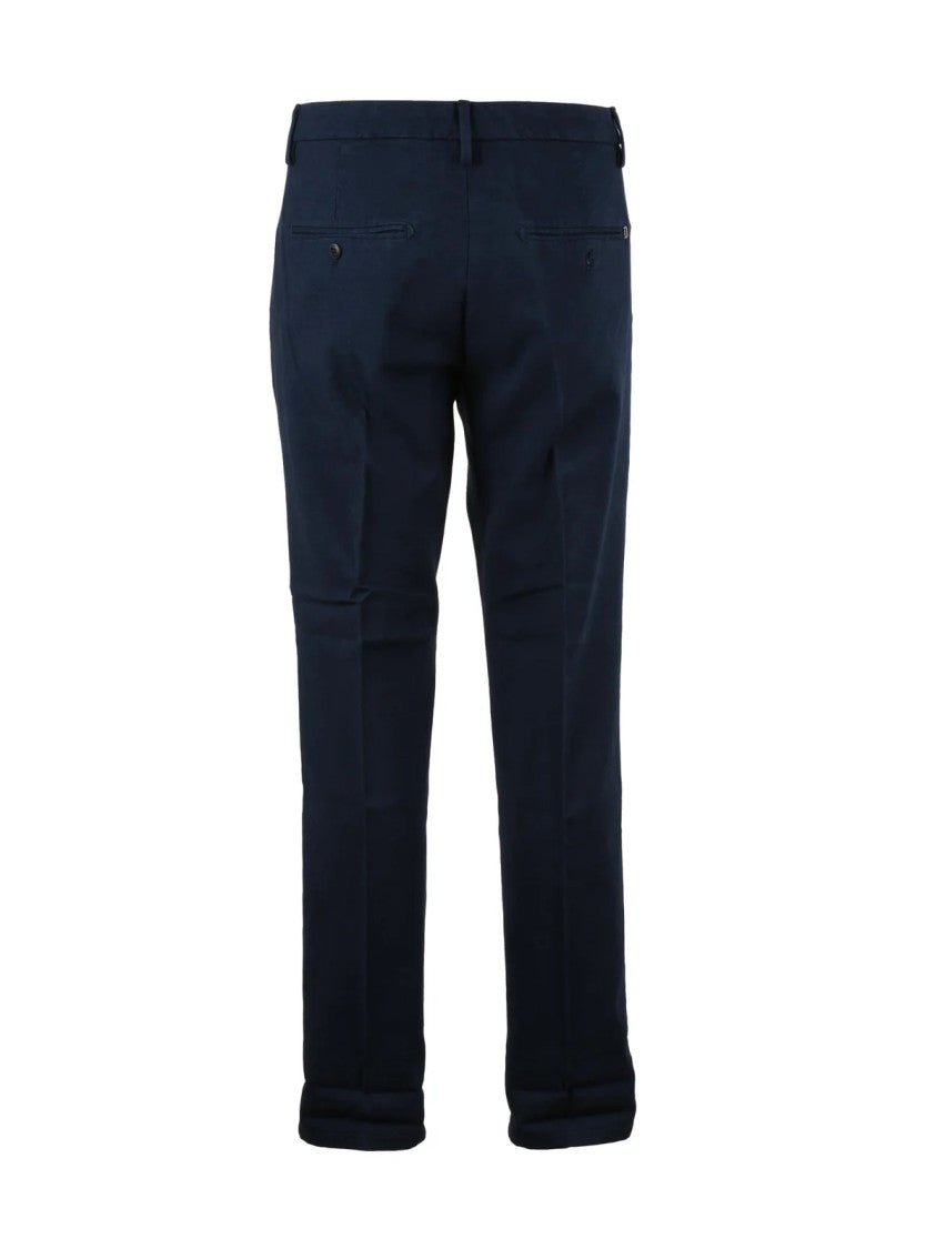 Dondup Blue Spiritissimo Tailored Stretch Cotton Trousers