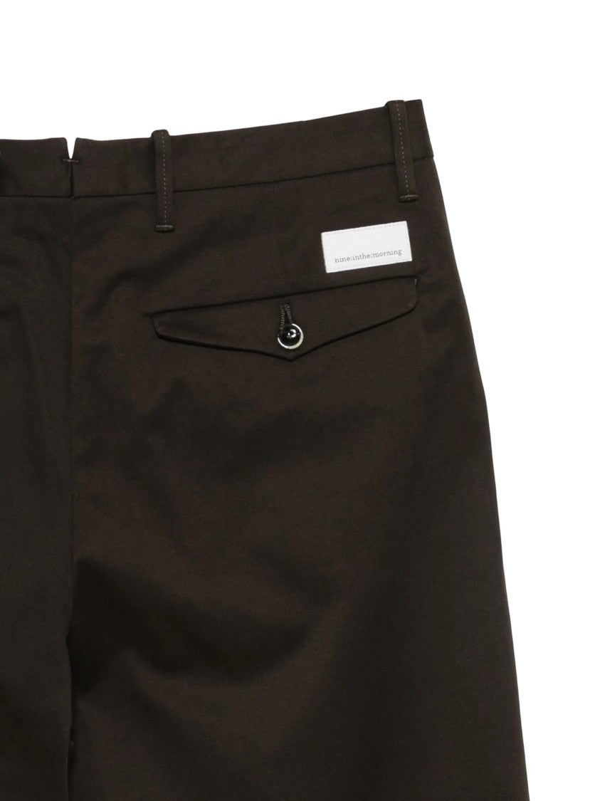 Nine In The Morning Tailored Black Trousers With Classic Waistband And Structured Finish
