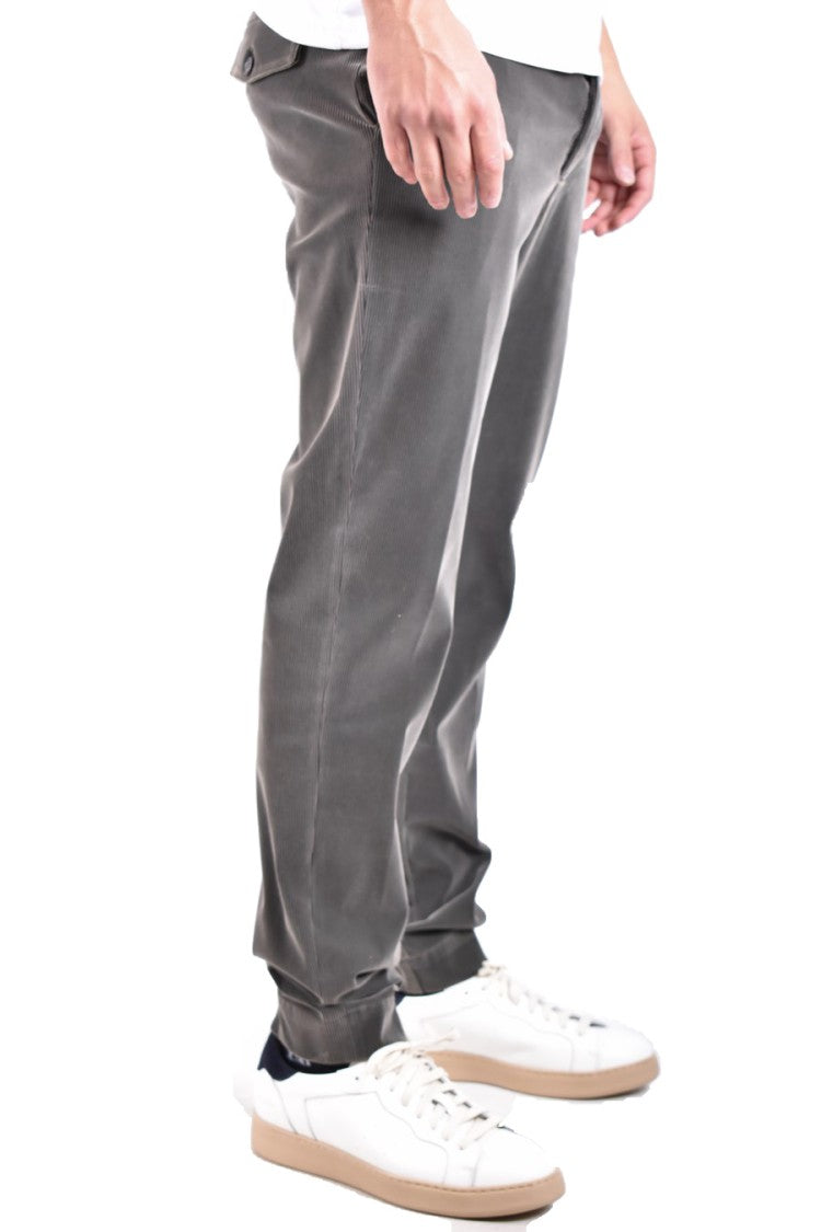 Rrd Tailored Vibrant Green Trousers Ribbed Texture