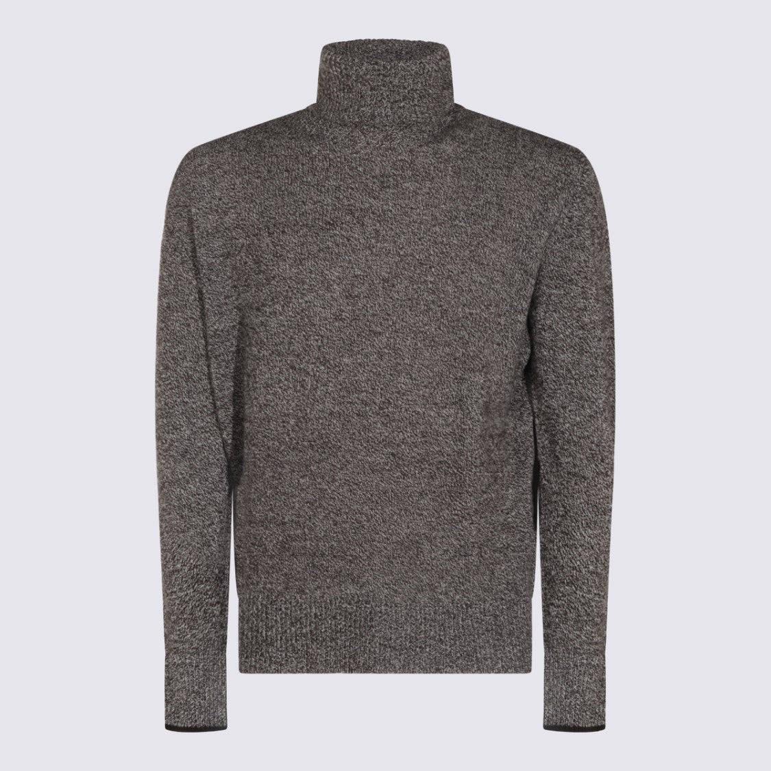 Altea High Collar Brown Wool Knitwear From Altea