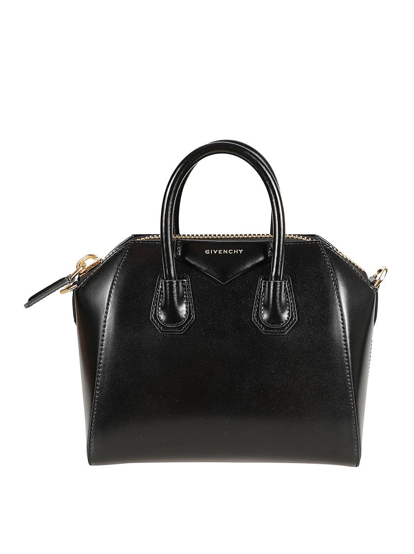 Givenchy Mini Antigona Patent-Leather Top-Handle Tote Bag