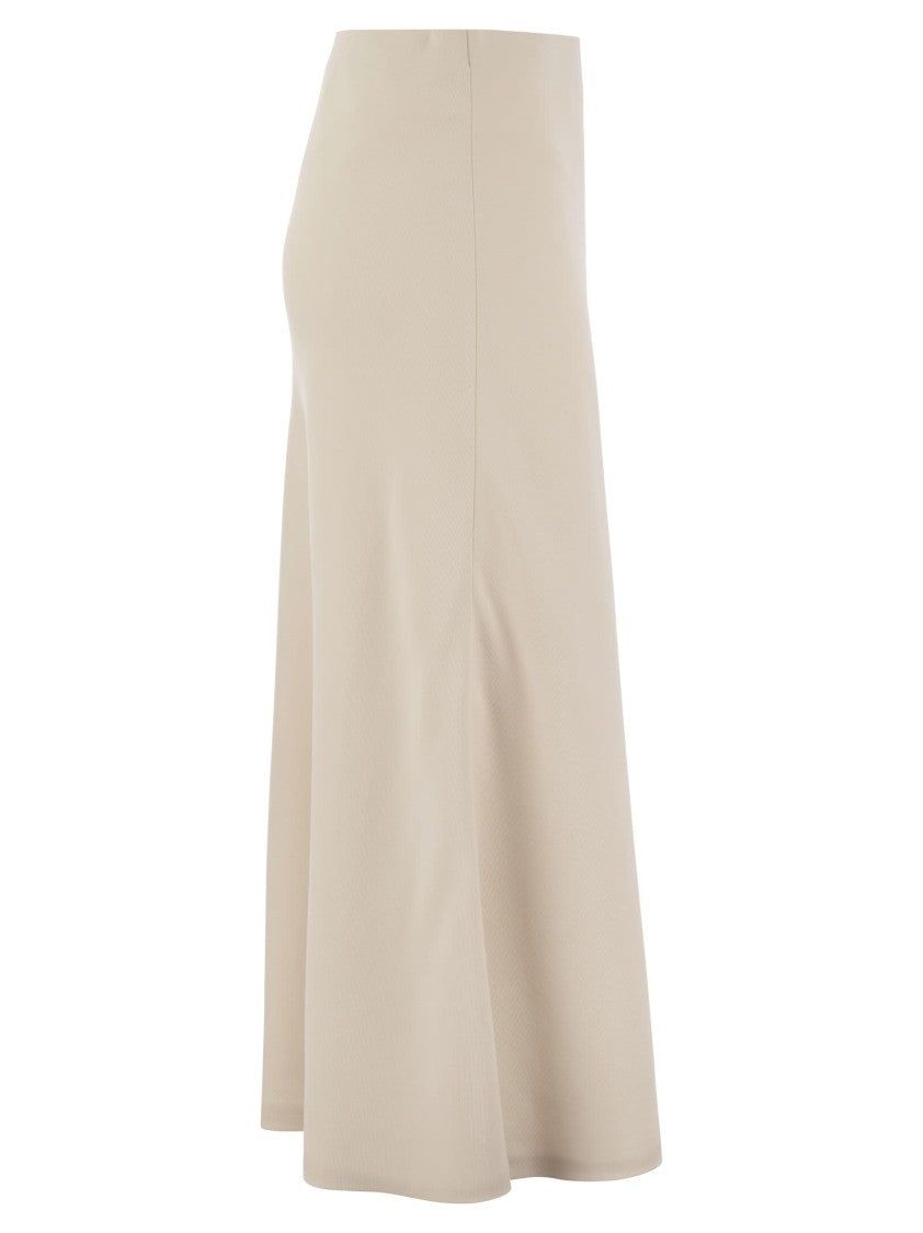 Brunello Cucinelli Flute Skirt In Comfort Viscose Couture Twill