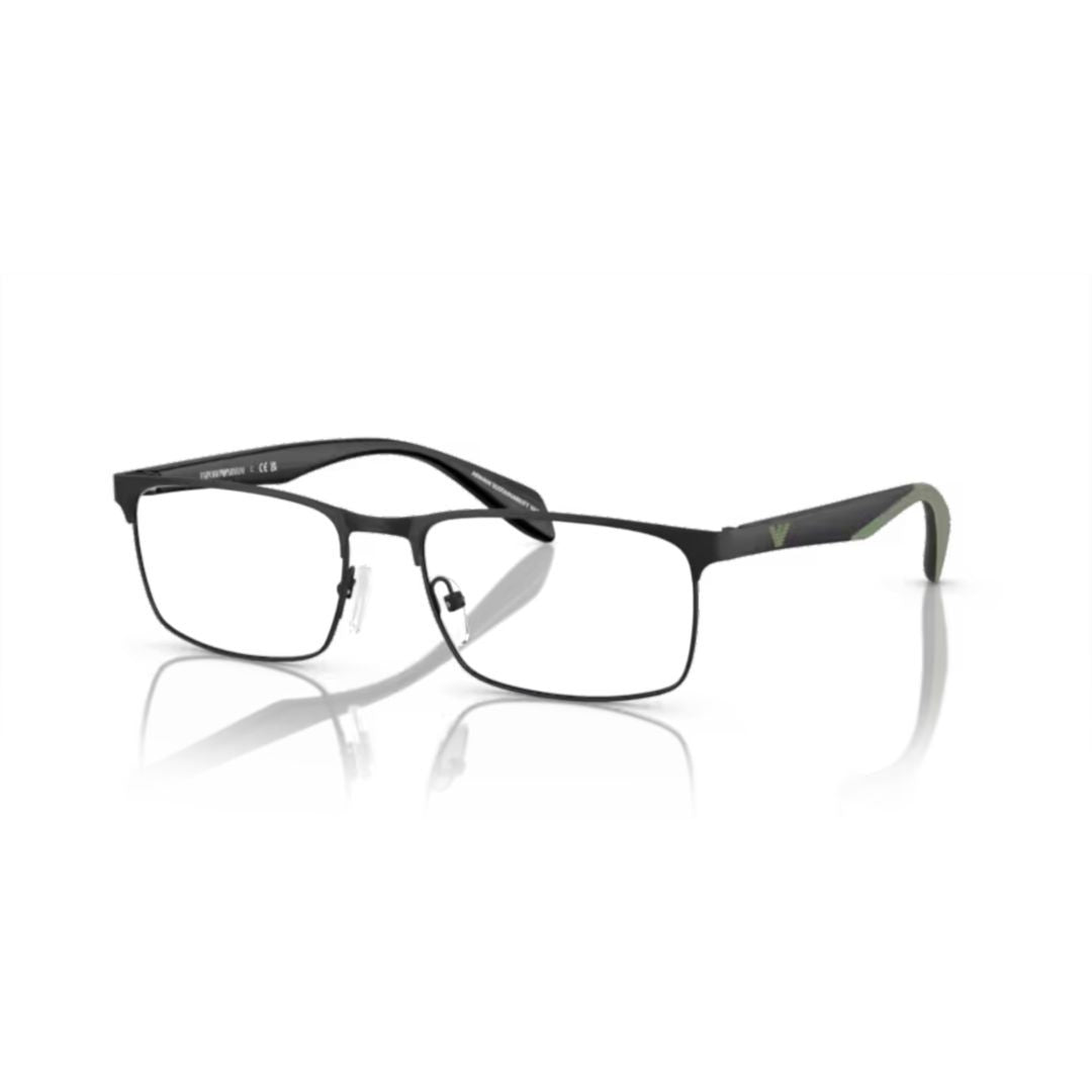 Emporio Armani 0Ea1149 Rectangular Metal Eyeglass Frames With Minimalist Design