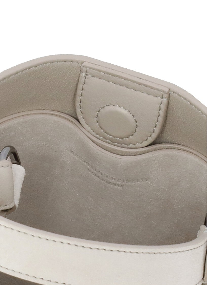 Brunello Cucinelli Suede Leather Hand Bag
