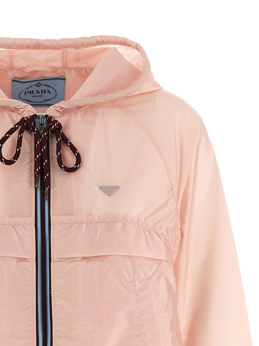 Prada Re-Nylon Feather Crop Jacket