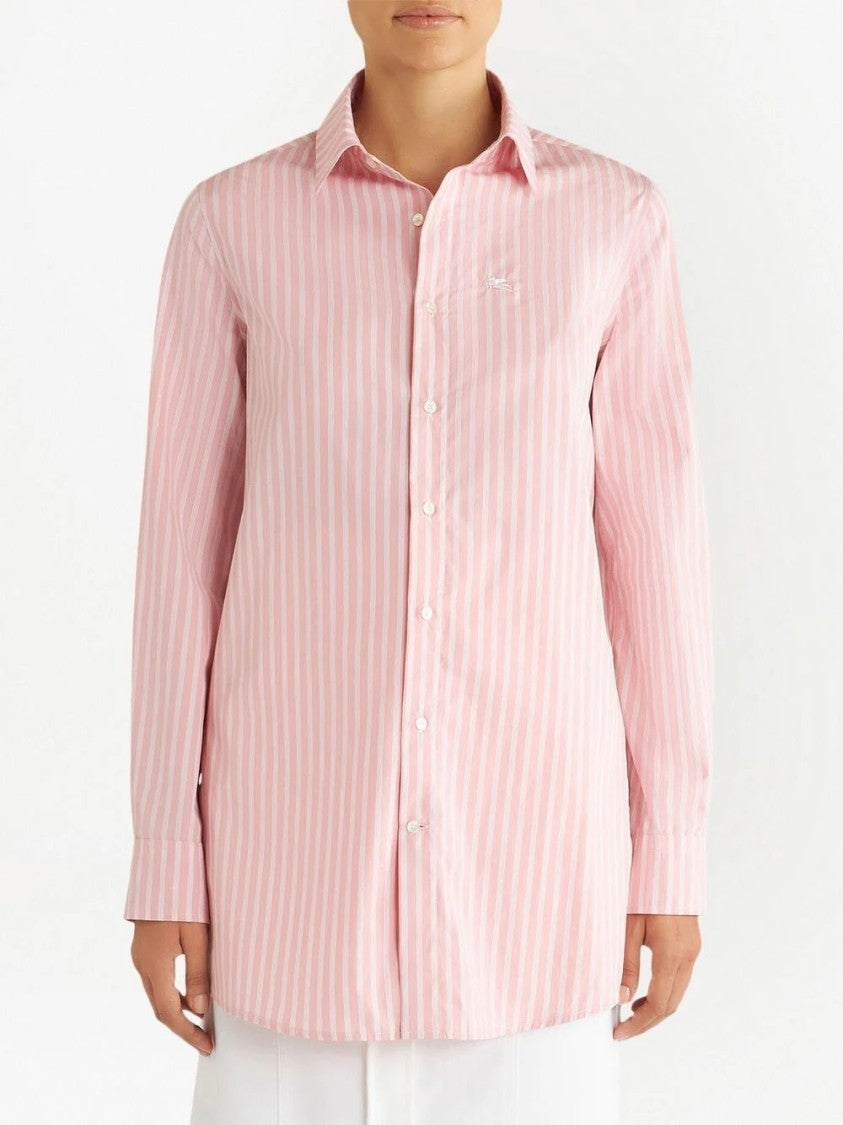 Etro Cotton Shirt With Bold Pink