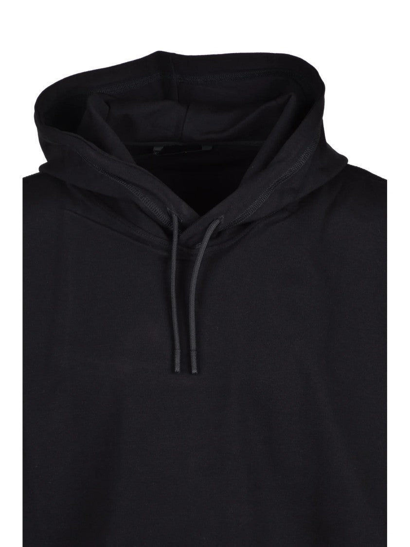 Hevo Black Viscose Polyamide Elastomer Men Sweatshirt