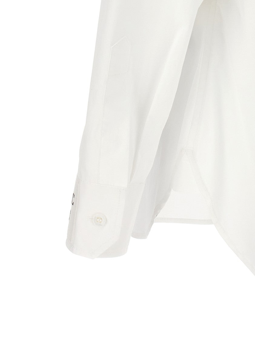 Moschino Tailored Stretch Cotton Poplin Shirt With Front Pocket
