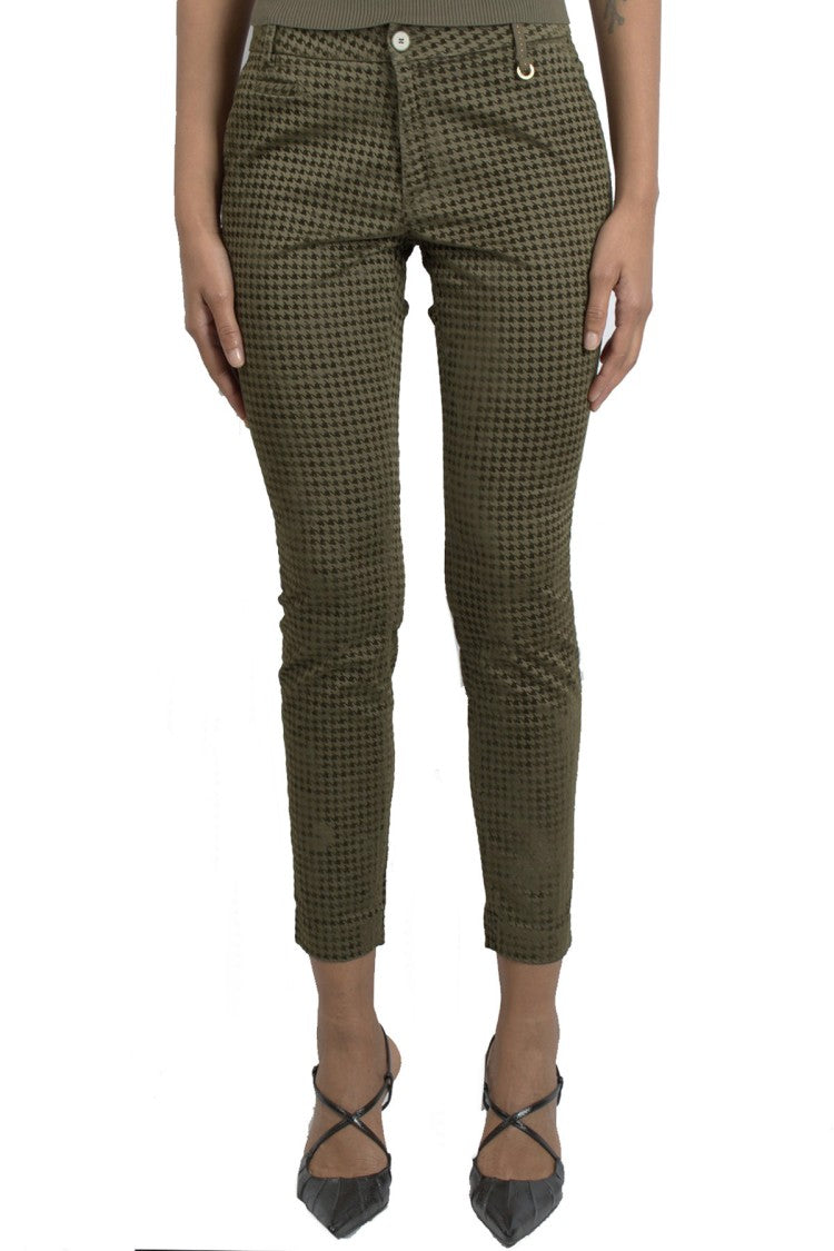 Mason's Green Cotton-Blend Skinny Pants