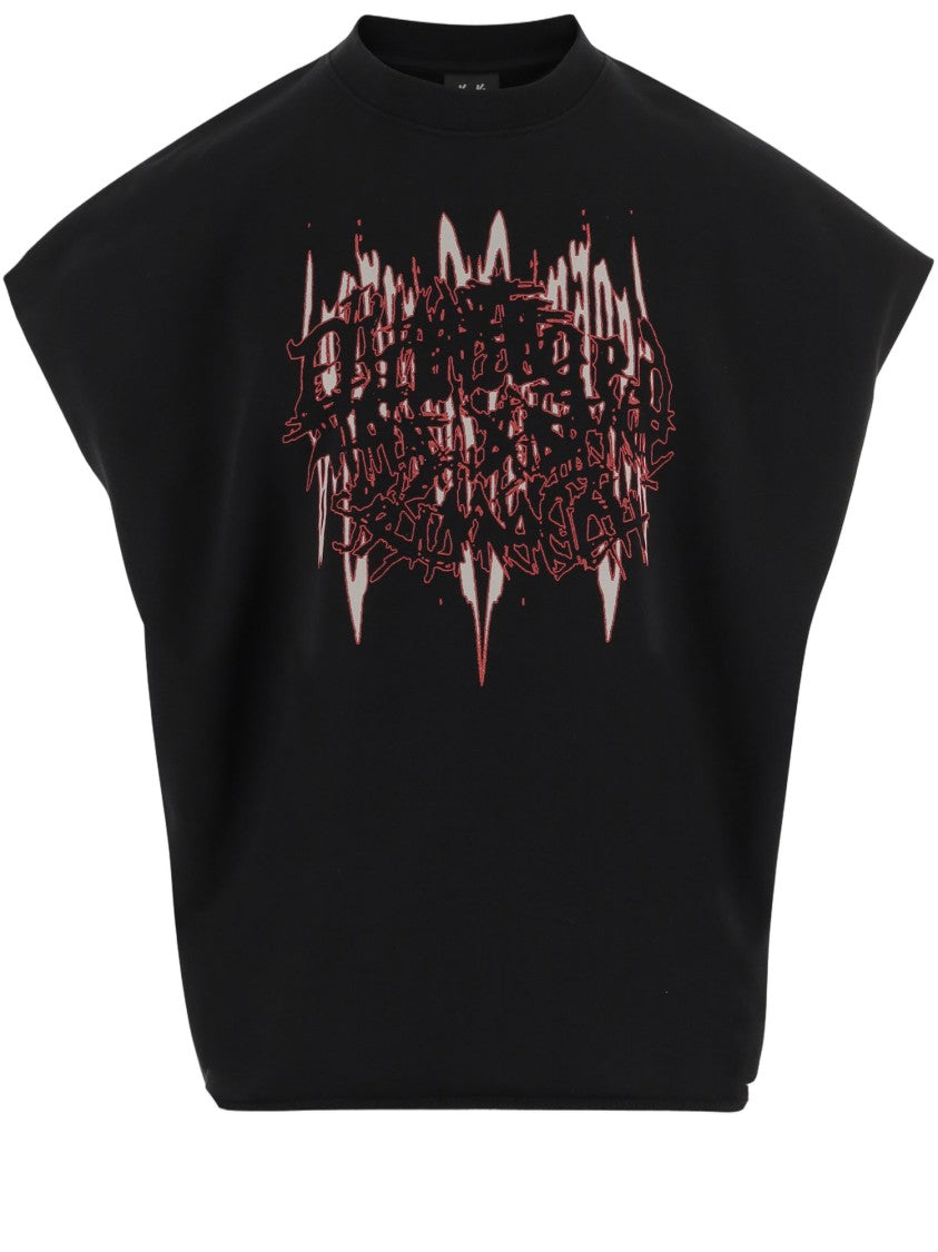 44 Label Group Graphic Printed Cotton Sleeveless T-Shirt