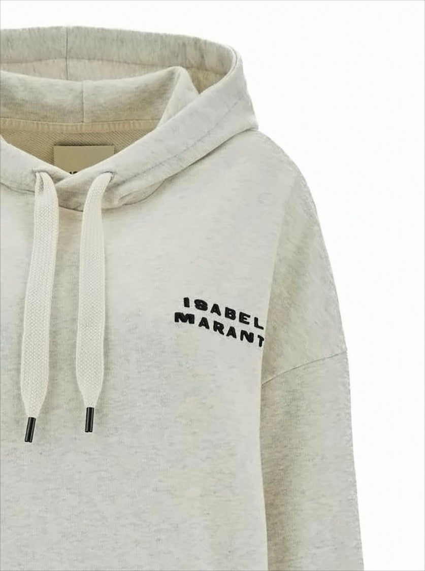 Isabel Marant Relaxed-Fit Heathered Hoodie With Subtle Logo