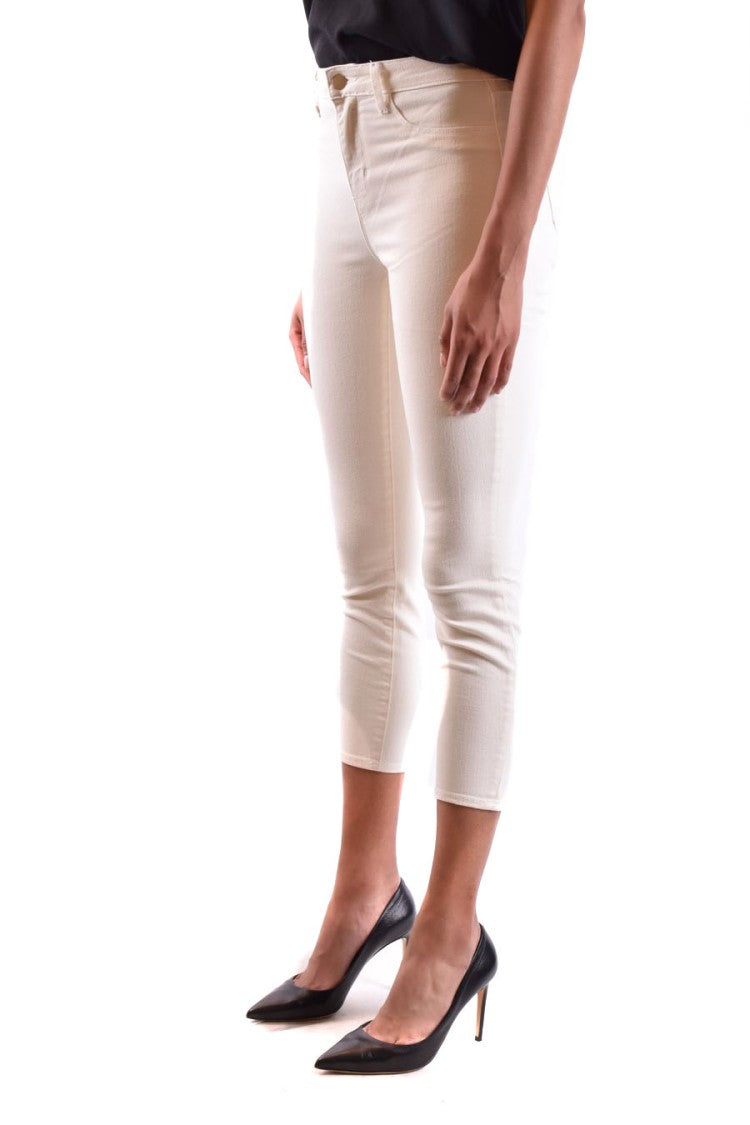 L'agence Cropped White Jeans Slim Fit