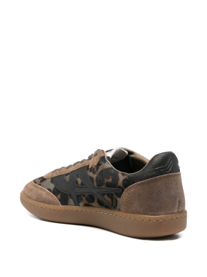 Ash Brown Suede And Leopard Print Ash Sneakers