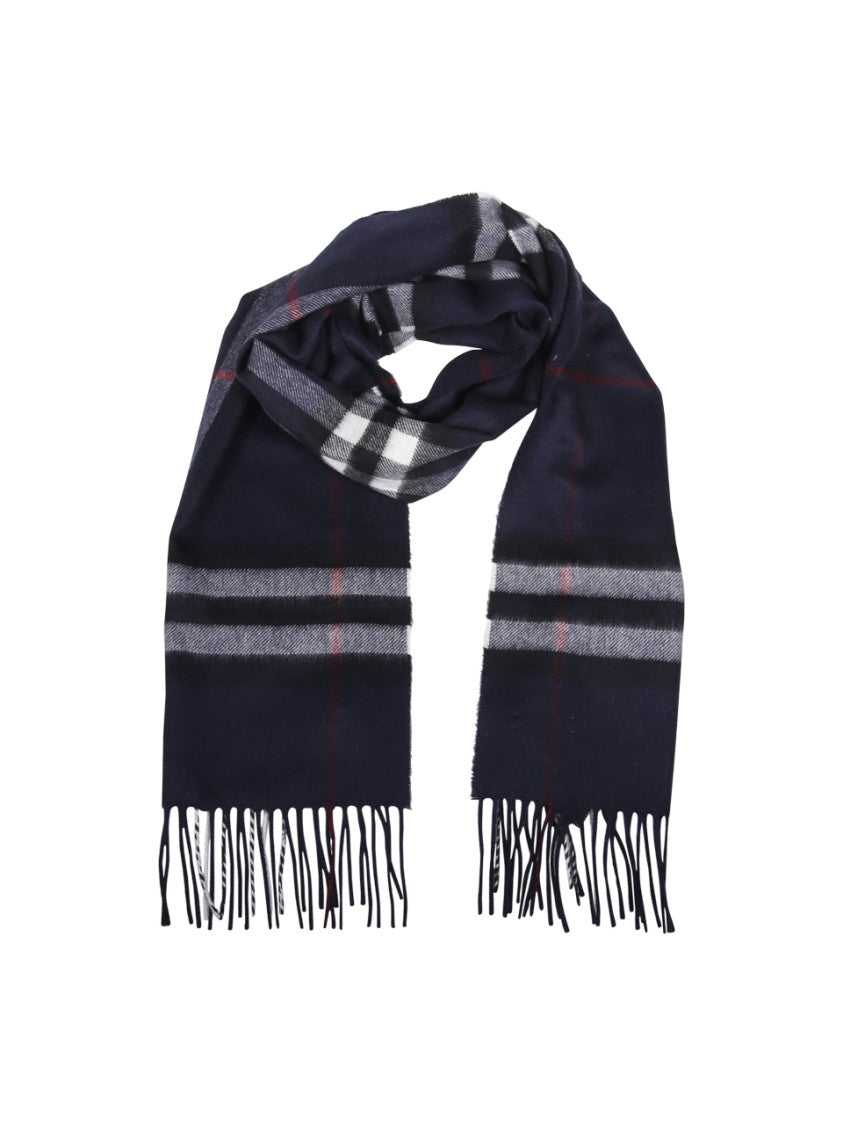 Burberry Classic Check Cashmere Scarf With Fringed Edges