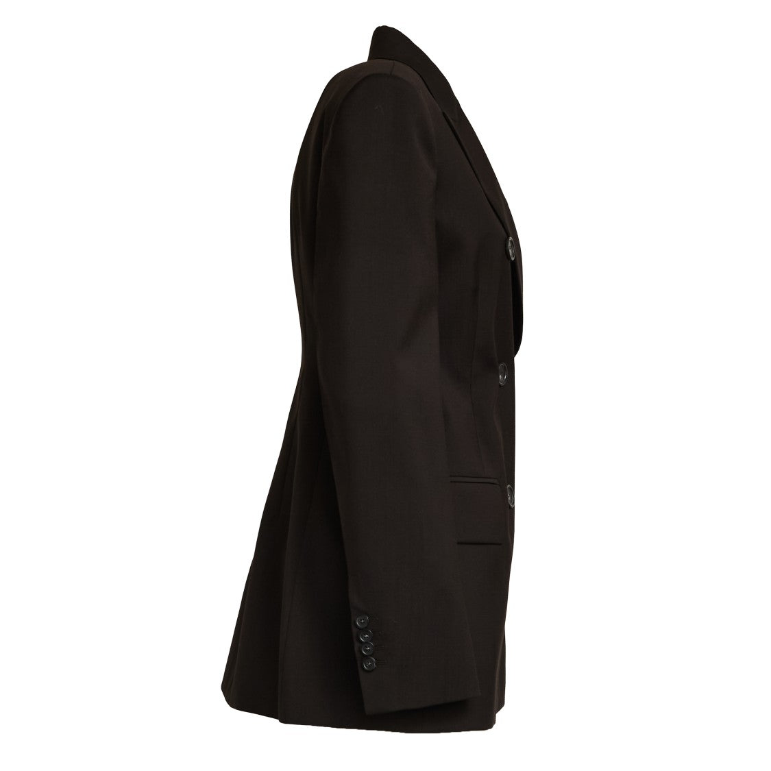 Sportmax Tailored Black Blazer With Notch Lapel And Flap Pockets