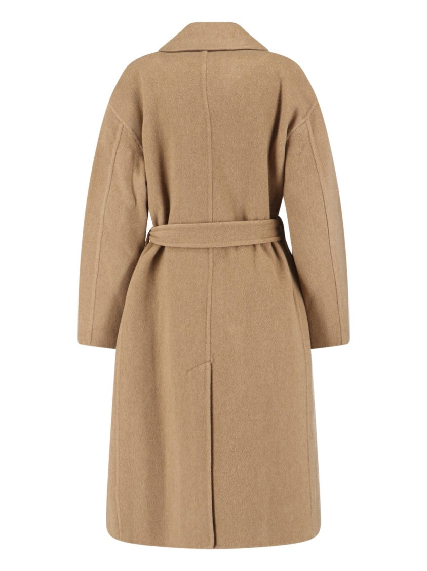 Polo Ralph Lauren Wool Dressing Gown Coat In Beige Wool