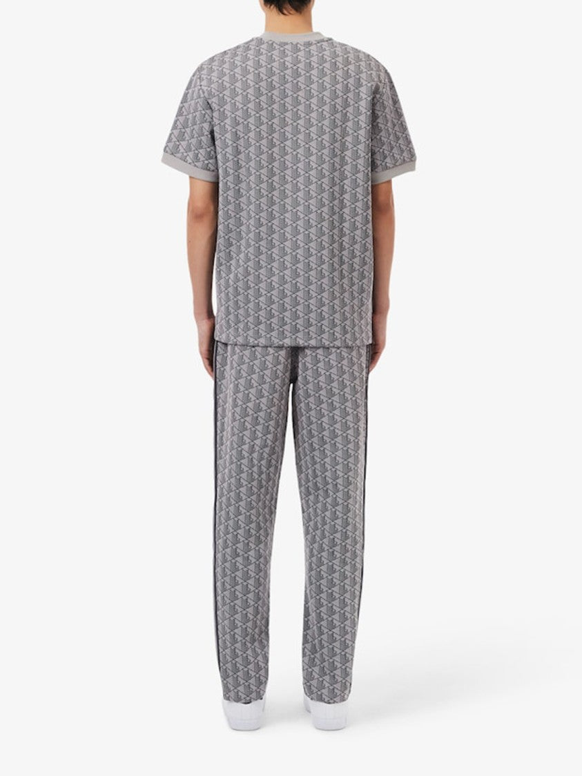 Lacoste Geometric Patterned Elastic Cuff Pants