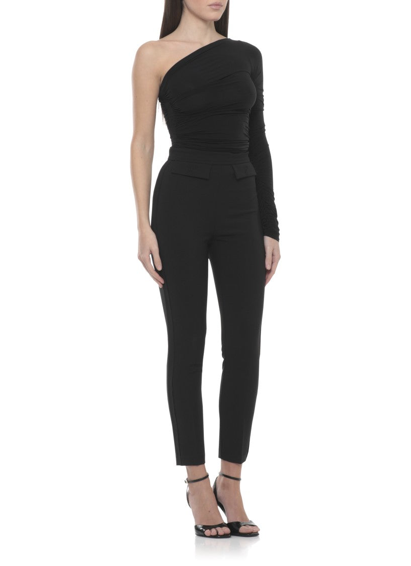 Elisabetta Franchi Black Pants With Logoed Pants