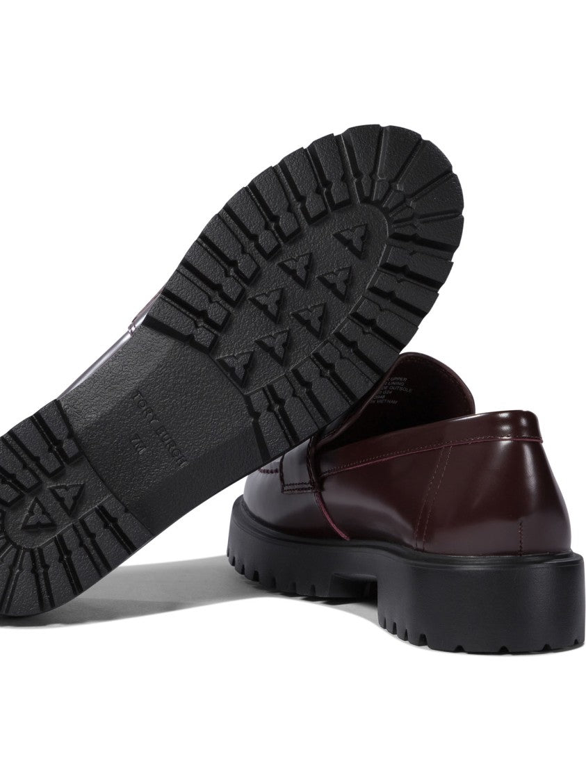 Tory Burch Glossy Finish Loafers Crafted