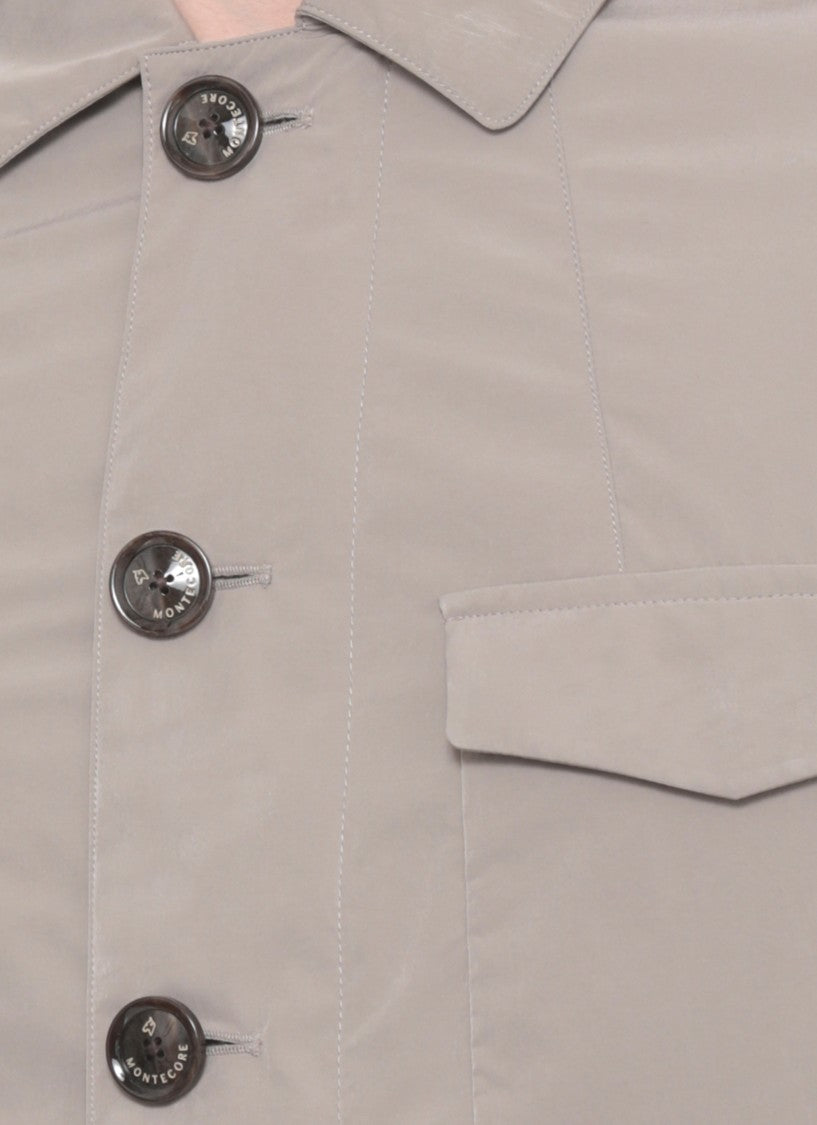 Montecore Grey Tech Fabric Flap-Pocket Jacket
