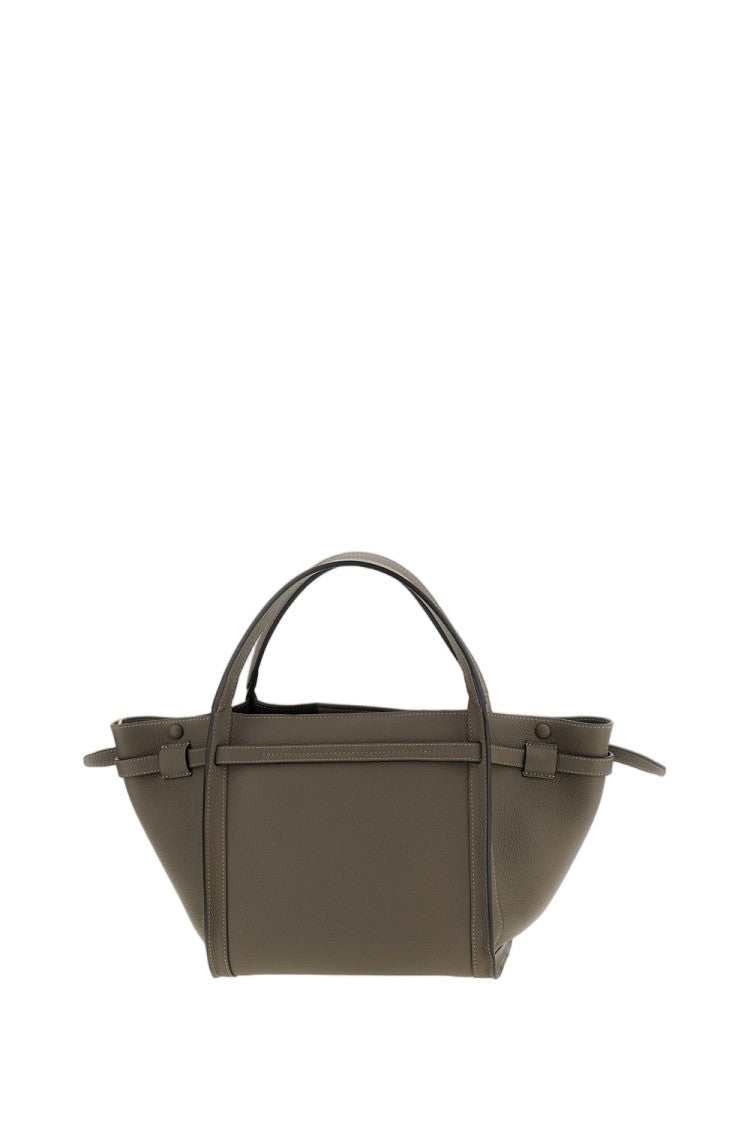 Tod's Brown Tim Small Leather T-Strap Tote Bag