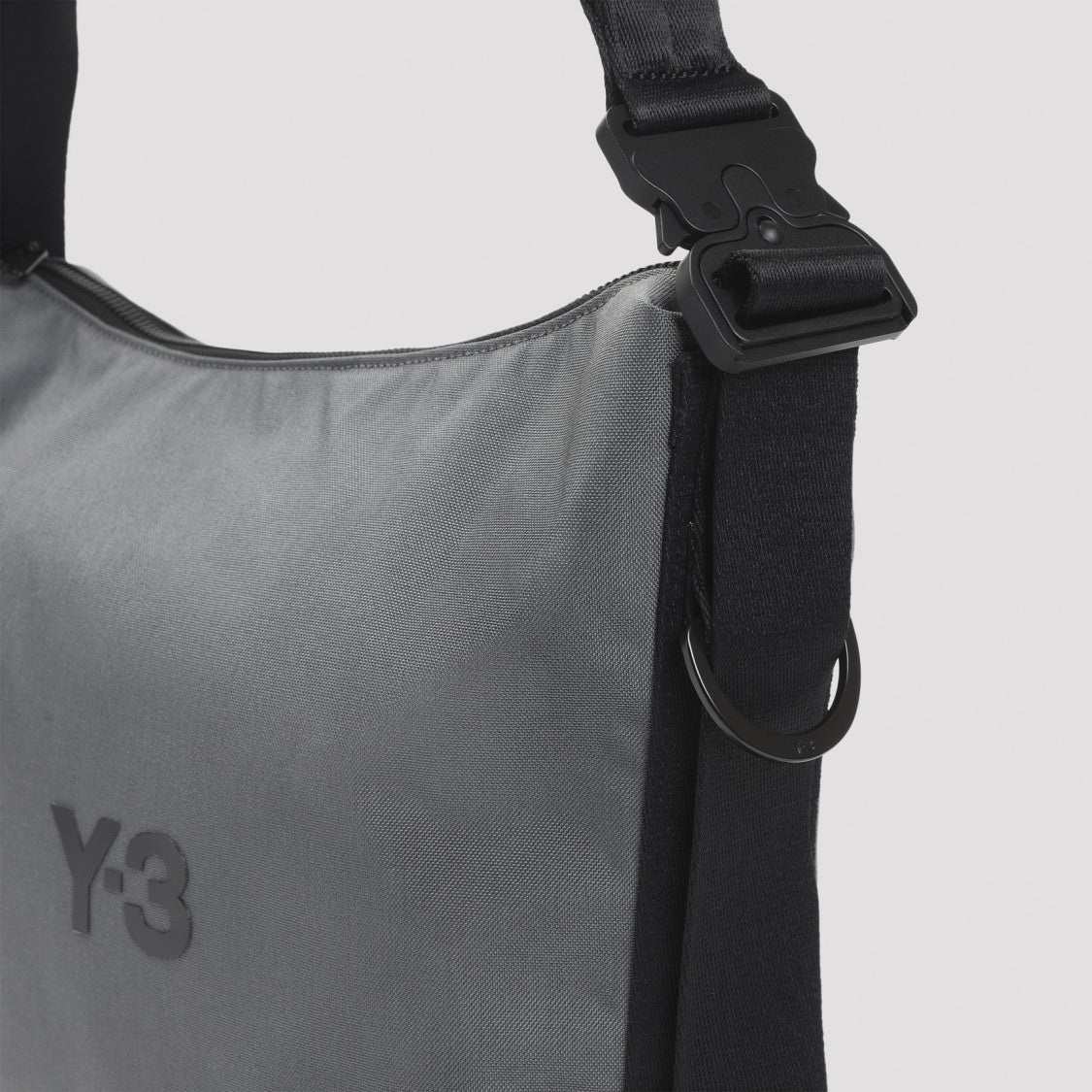 Y-3 Contemporary Grey Crossbody Bag With Adjustable Strap