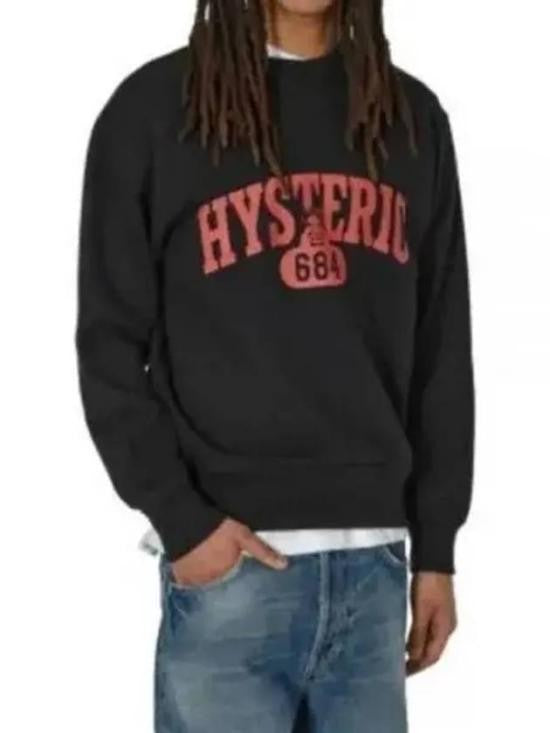Hysteric Glamour Long-Sleeve Graphic Cotton Sweatshirt With Crew Neck