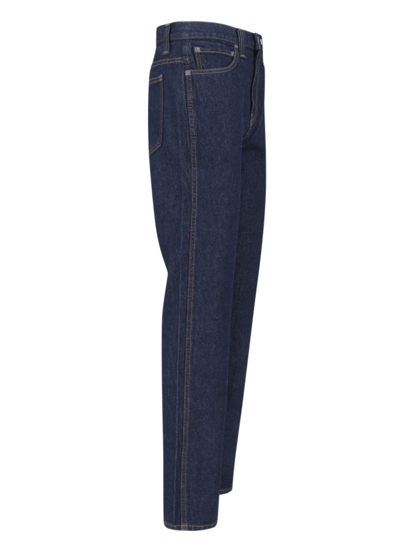 Khaite Dark Blue Farley Straight-Leg Denim Jeans