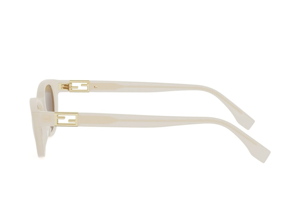Fendi Fe40224i Rounded Acetate Sunglasses