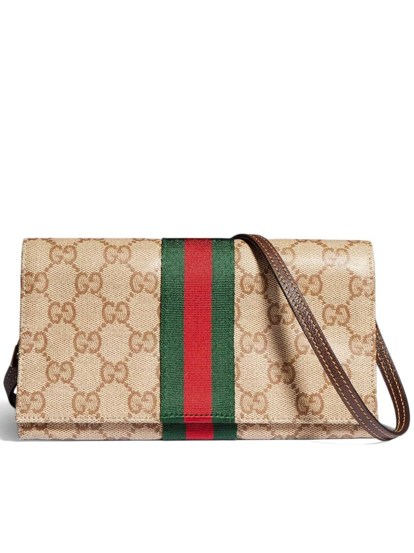 Gucci Beige Pouch Gg Canvas Bag