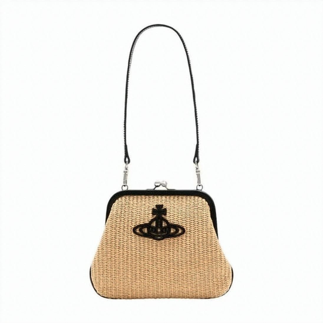 Vivienne Westwood Trapezoidal Woven Clutch With Detachable Strap