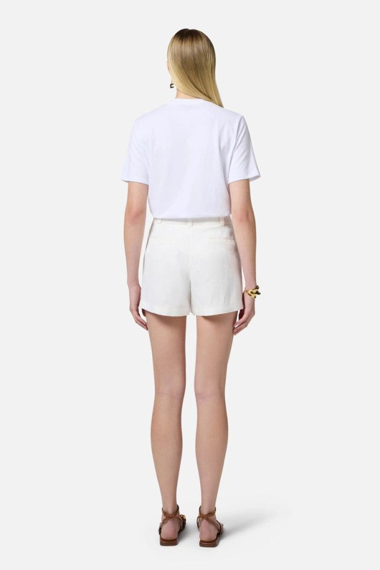 Elisabetta Franchi Chalk Cotton Knit Top