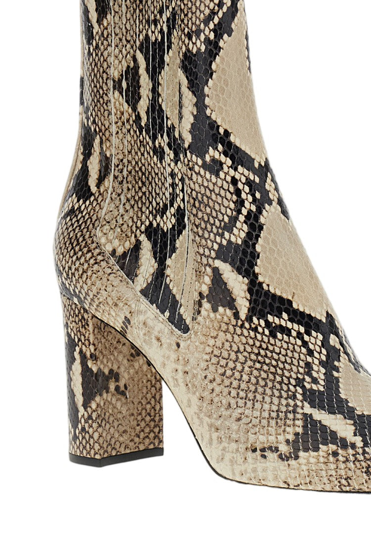 Paris Texas Multicolor Anja Python-Print Leather Boots