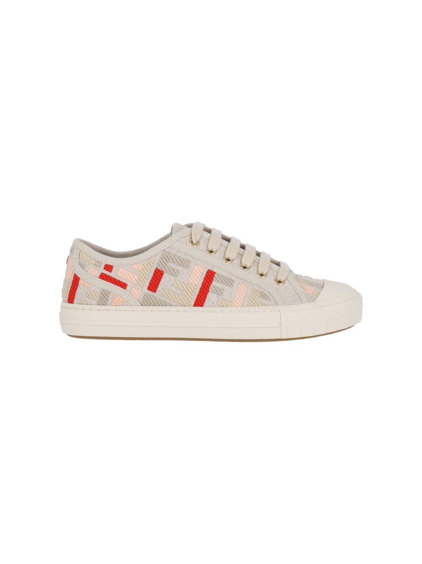 Fendi "Domino" Sneakers – Beige