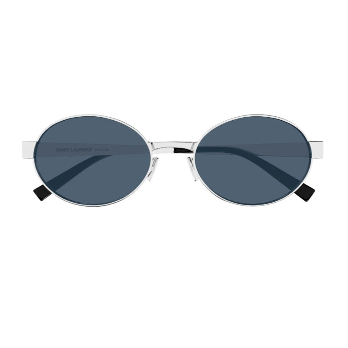 Saint Laurent Silver Sl 692 Sl Logo Metal Oval Sunglasses