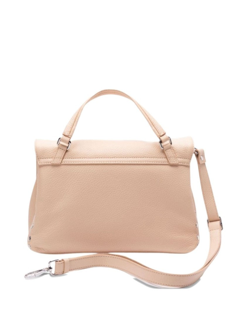 Zanellato Pink Pebbled Texture Turn Lock Shoulder Bag