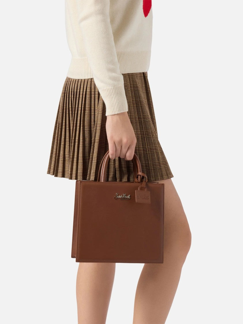Mc2 Saint Barth Versatile Midi Tote Bag In Calf Leather
